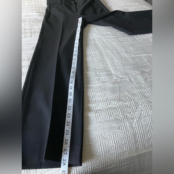 J CREW Black Straight Leg Flat Front High Rise Trouser Size 2 - Picture 9 of 11